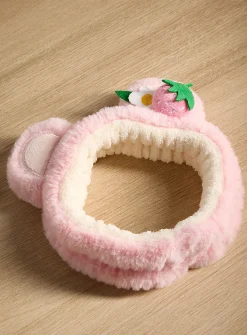 Spring bear plush headband