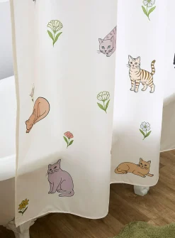 Spring cats shower curtain