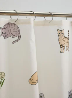 Spring cats shower curtain
