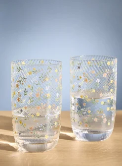 Spring flowers large glasses