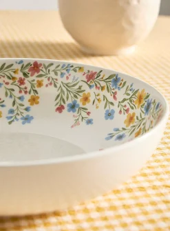 Spring flowers large serving bowl
