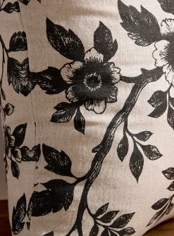Spring morning linen-blend removable-cover cushion