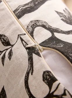 Spring morning linen-blend removable-cover cushion
