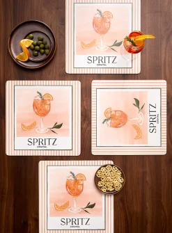 Spritz laminated cork placements