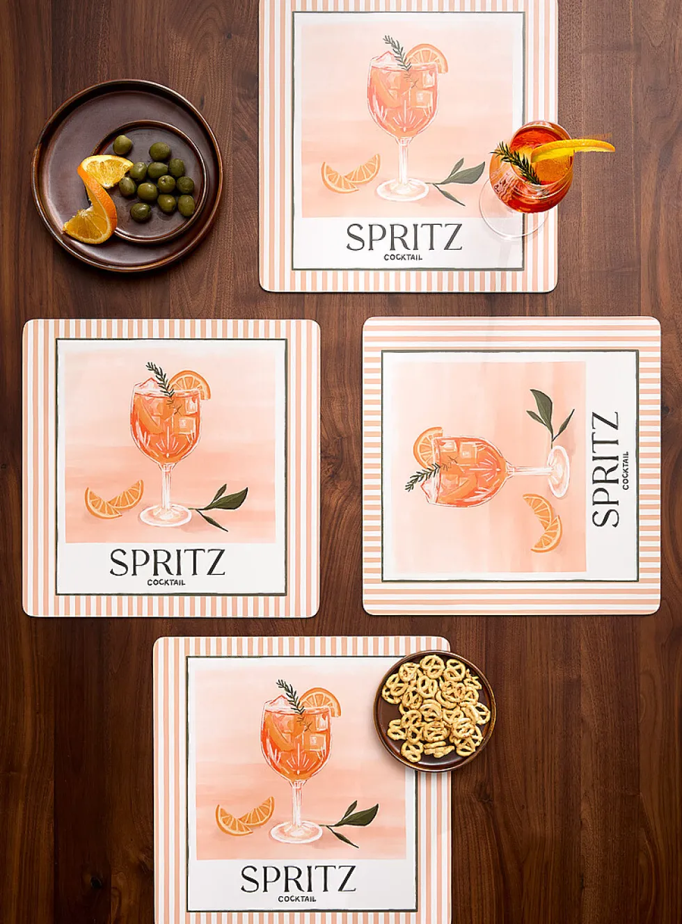 Spritz laminated cork placements