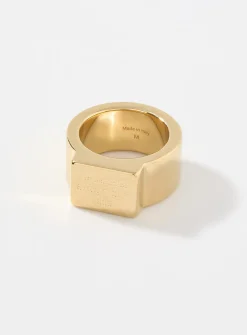 Square logo ring