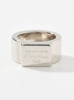 Square logo ring