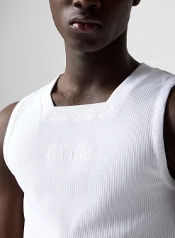 Square neckline ribbed cami