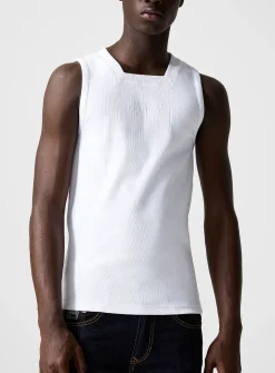 Square neckline ribbed cami