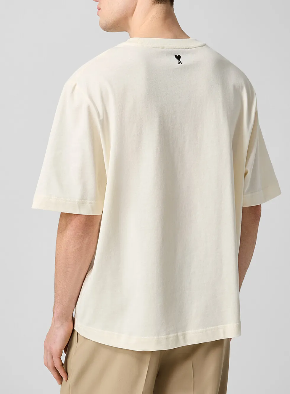 Square velvety logo T-shirt