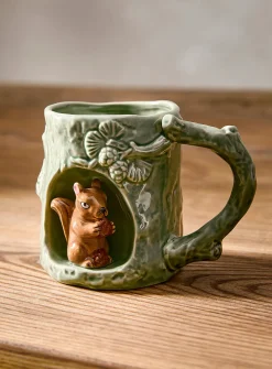 Squirrel in a tree mug