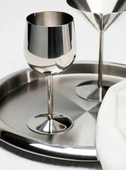 Stainless steel wine glass