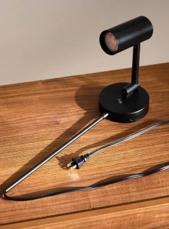Stanly articulated arm matte black single-beam light fixture