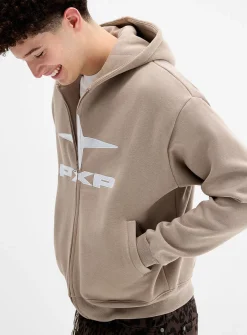 Star logo zip-up hoodie