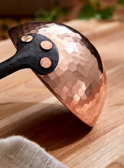 Steel and copper ladle