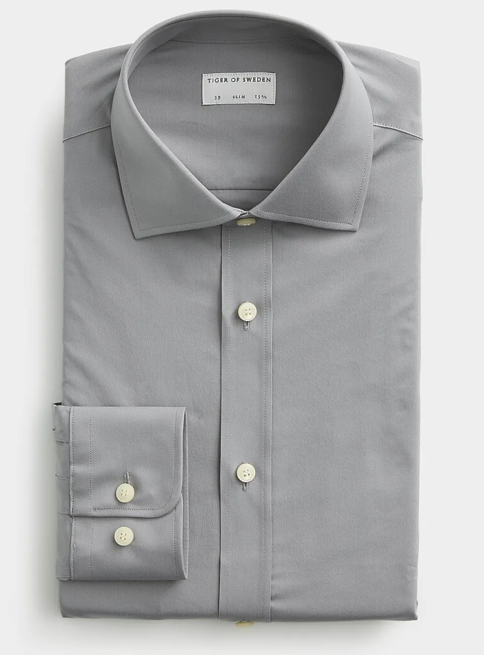 Steel-grey fitted shirt