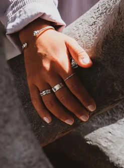 Sterling silver flat square band
