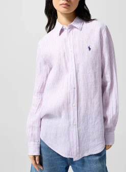 Stiped pure linen shirt