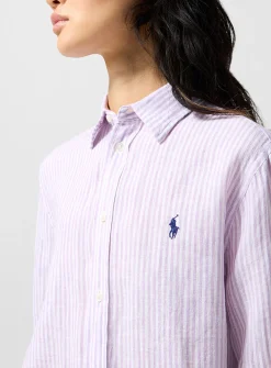 Stiped pure linen shirt