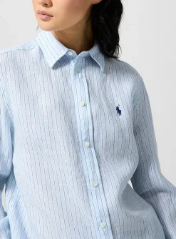 Stiped pure linen shirt