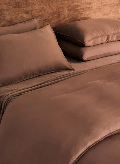 Stonewashed lyocell duvet cover set