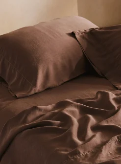 Stonewashed lyocell pillowcases