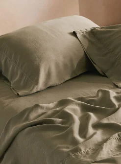 Stonewashed lyocell pillowcases