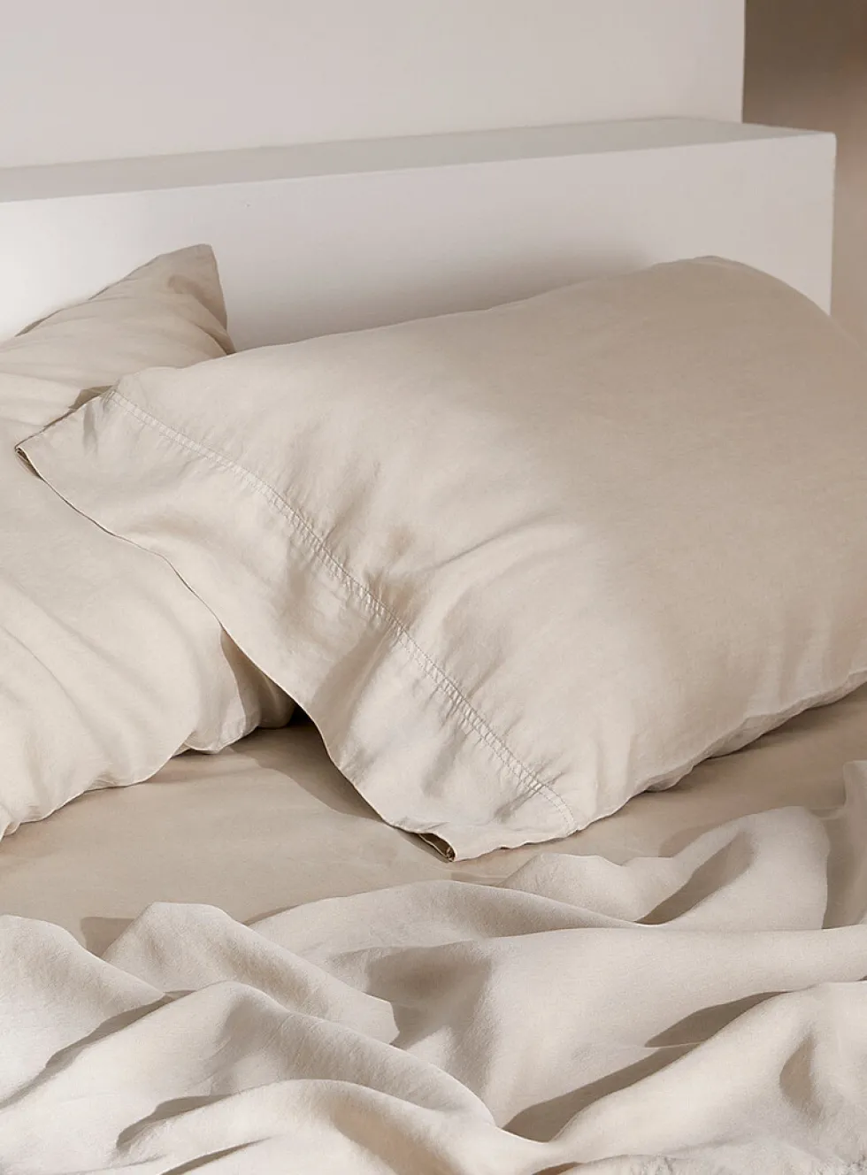 Stonewashed lyocell pillowcases