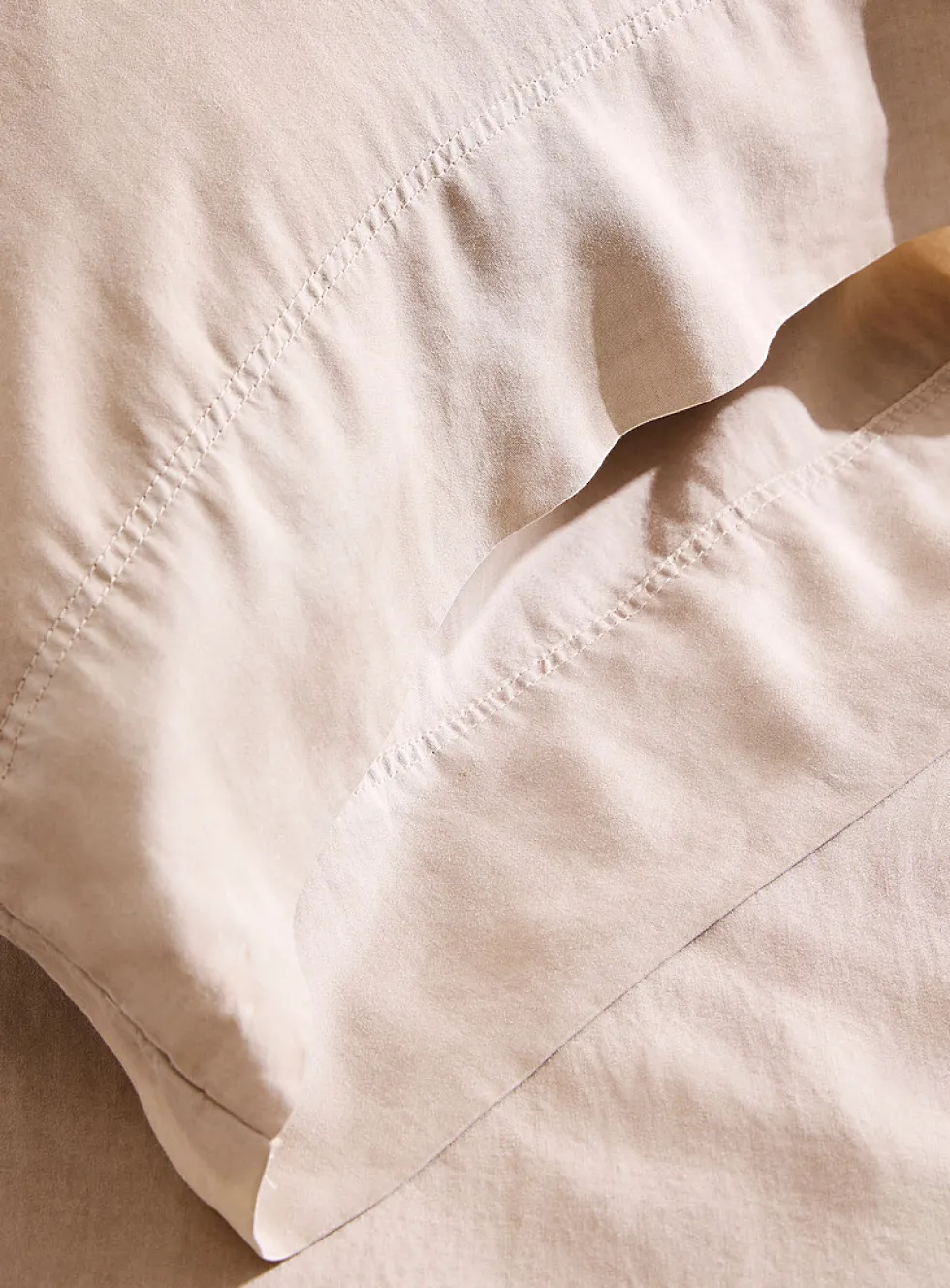 Stonewashed lyocell pillowcases