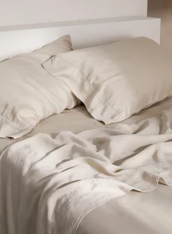 Stonewashed lyocell sheet set