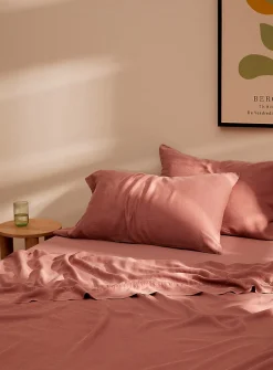 Stonewashed lyocell sheet set