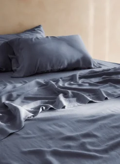 Stonewashed lyocell sheet set
