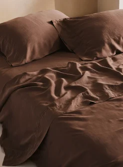 Stonewashed lyocell sheet set