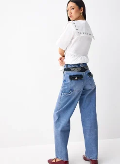 Straight-leg cowboy jean