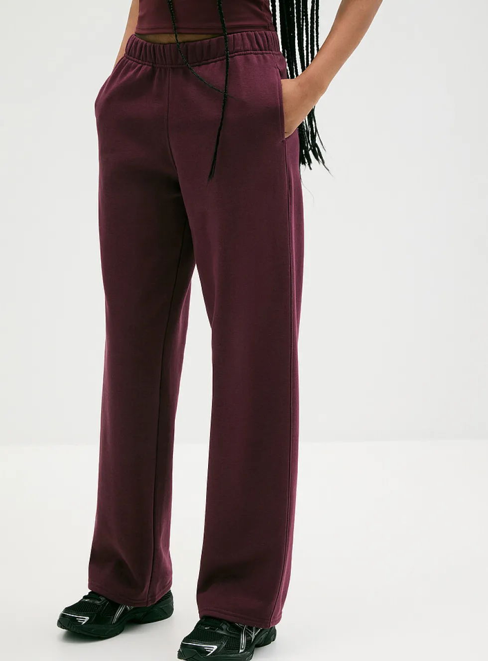 Straight-leg fleece pant