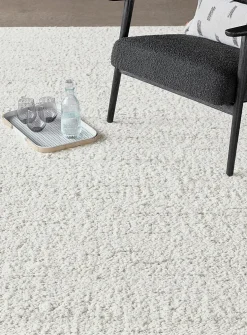 Strata grey striations pure wool rug