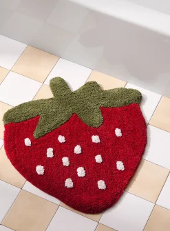 Strawberry bath mat