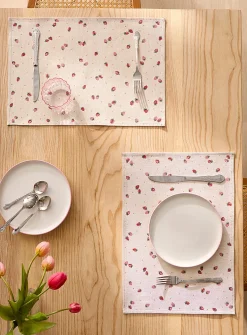 Strawberry tapestry placemats