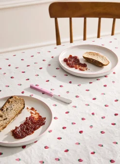 Strawberry vinyl tablecloth