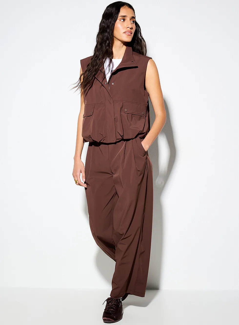 Stretch canvas bubble vest