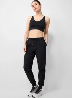 Stretch canvas joggers