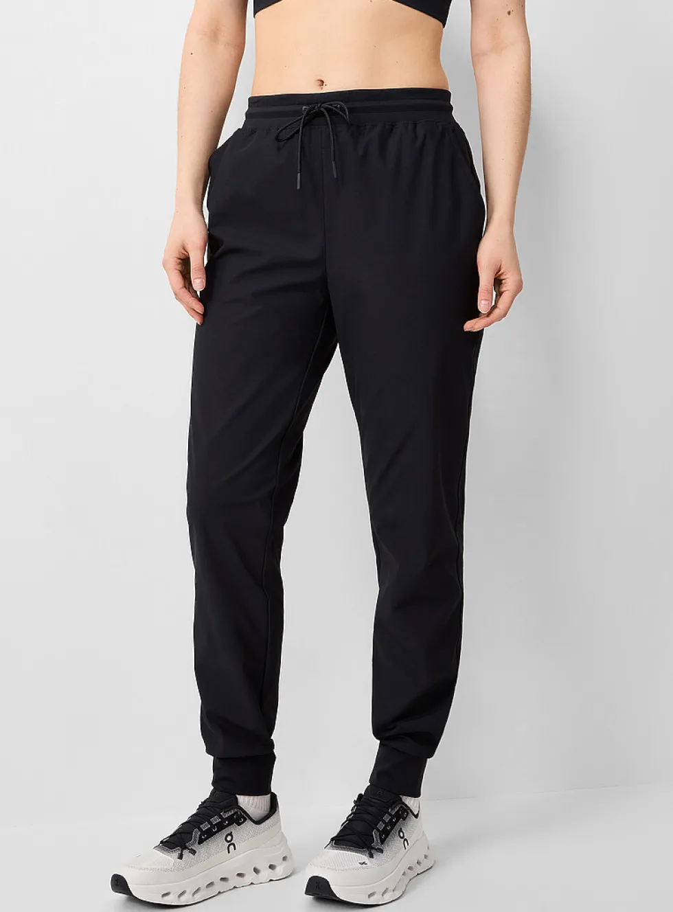 Stretch canvas joggers