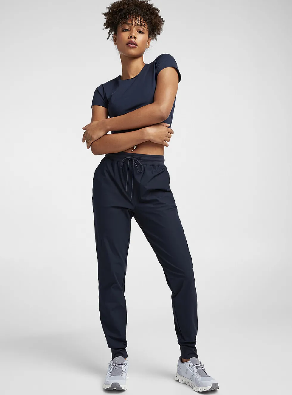 Stretch canvas joggers