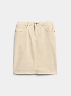 Stretch denim miniskirt