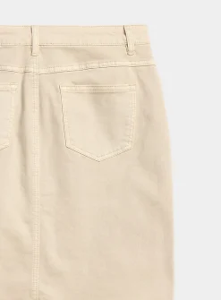 Stretch denim miniskirt
