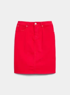 Stretch denim miniskirt