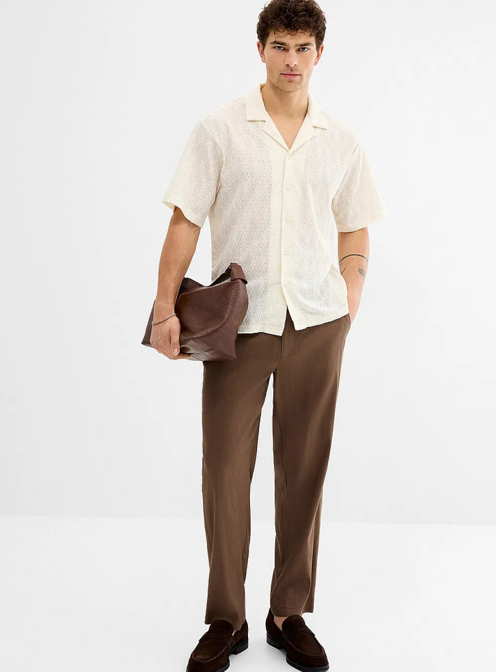 Stretch linen pant