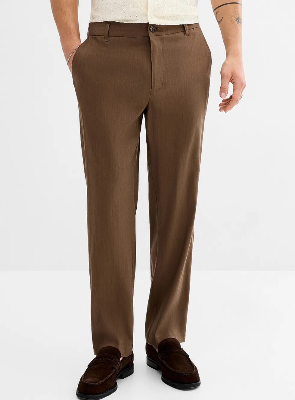 Stretch linen pant