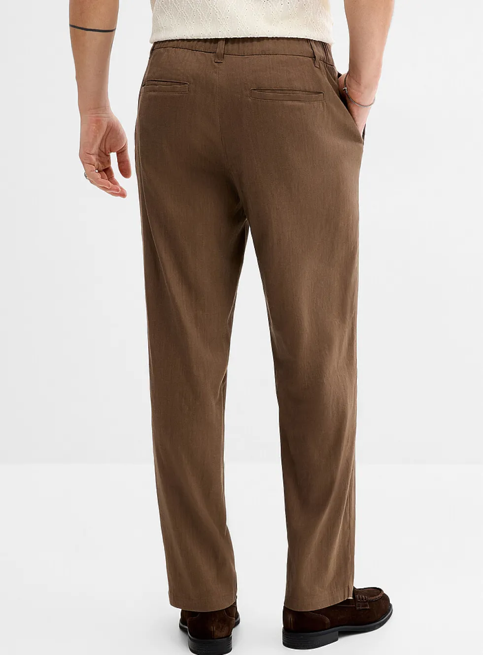 Stretch linen pant