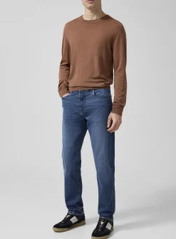 Stretch organic cotton tapered jean